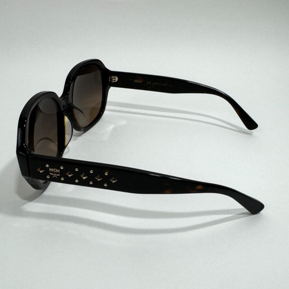MCM 58mm Havana Brown Logo Square Designer Sunglasses with Case MCM619SA - Picture 6 of 11